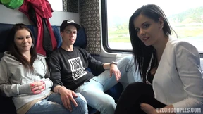 Double teaming strangers on public rail tracks, getting pounded like sweaty baggage Double teaming strangers on public rail tracks, getting pounded like sweaty baggage