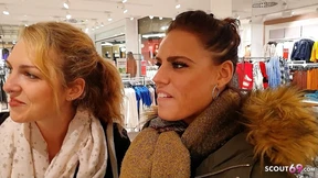 Two German girls take a trio to new extremes in a steamy changing room XXX Two German girls take a trio to new extremes in a steamy changing room XXX