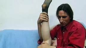 German femme getting pounded relentlessly by two studs