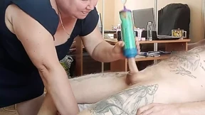 Mom-in-law goes wild on my cock&#x1F346;, milking me dry