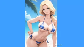 Dirty Blonde Bombshell in Scantily Clad Swimsuit Seducing You