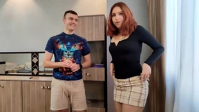 Redhead gets her throat ravaged after a strip dart loss