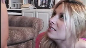 Cute Blonde Gets Double Penetration By Hunks On Sofa