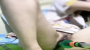 Vibrating sex toys fill the air as she gets her tight asshole fucked like crazy then gushes Vibrating sex toys fill the air as she gets her tight asshole fucked like crazy then gushes