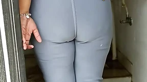 Juiciest Rear Gets Slobbered At The Office Wearing Jeans And Slacks