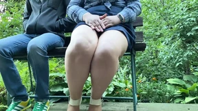 BBW peeing in the park and trading dirty panties to a random individual, *excitedly* a provocative and daring act!