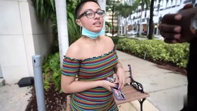 Horny&#x1F975; Teen with Glasses Takes Massive Black Cock&#x1F346;