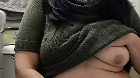 Grown woman pees, exposes tight rear exit with anal&#x1F44C; toy