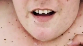 Chubby wifey gets her fat hands on massive cock🌭, blows load all over her chubby face Chubby wifey gets her fat hands on massive cock🌭, blows load all over her chubby face