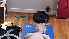 Raunchy senior stretches to get nasty, perfect angle for a stiff one to get cranked up Raunchy senior stretches to get nasty, perfect angle for a stiff one to get cranked up