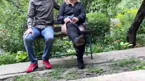 Dirty Son-In-Law Spots Mother-In-Law Masturbating In Public Park