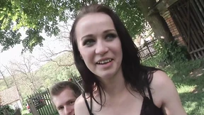 Alluring blonde teen facefucked in steamy foursome
