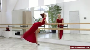 Red-clad teen Zadornaya excels in the trade Red-clad teen Zadornaya excels in the trade