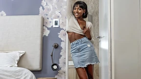 Sexy ebony babe gets my thick rod rock-hard, unremovable!