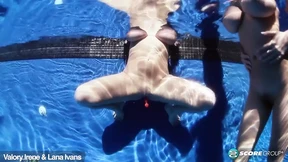 Large breasted skinny dipping trio gets serviced with lesbian toys and tongues Large breasted skinny dipping trio gets serviced with lesbian toys and tongues