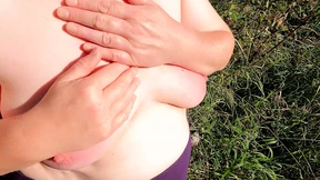 Her creamy breasts bouncing with each merciless slap of her tight booty Her creamy breasts bouncing with each merciless slap of her tight booty