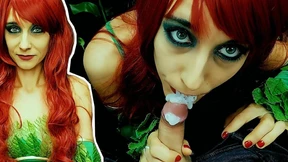 Jim's Lucky Break: Poison Ivy's Slick Cum-Filled Blowjob for Batman's Arch Nemesis