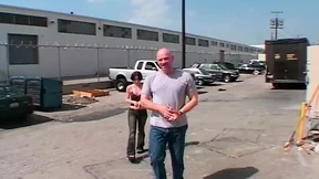 Redhead ravished by three brutal studs in anorgasmic frenzy