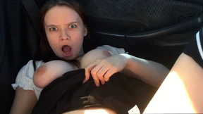 Stepsis Fucks Me in Car During Pizza Break Stepsis Fucks Me in Car During Pizza Break