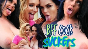Blonde bimbos gangbanged by multiple cocks in filthy, raunchy sex competition for cash Blonde bimbos gangbanged by multiple cocks in filthy, raunchy sex competition for cash