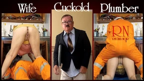 Kitchen tryst: Cheatin' wife, randy plumber, and cuckholded hubby get nasty Kitchen tryst: Cheatin' wife, randy plumber, and cuckholded hubby get nasty