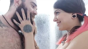 Sultry Shower&#x1F6BF; Squalor: Iron-Biker Fucks Hard, Faces Cum-Shot
