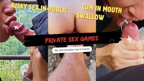 Public Blowjob, Swallowing, and Ejaculation Outside, Risky and Unlawful Public Blowjob, Swallowing, and Ejaculation Outside, Risky and Unlawful