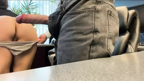 Blowjob enthusiast gets down on knees and devours executive's shaft