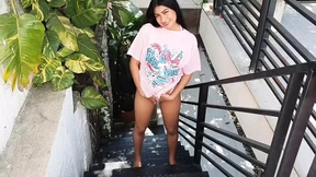 Slut tries on seductive lingerie for a steamy session