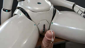 Slathering two sex bots in lusty submission, AI-controlled POV porn fest