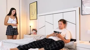 Virgin Step Sis Gets DP'd by Step Bro, Jizz Pours Out