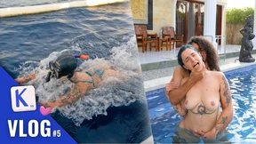I make her swim with the devil's stick in Bali - Deep Dicking - Exotic Vlog
