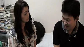 Young Guy Bangs a Japanese Girl Before Older Man Creampies Her