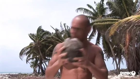 Fucked hard by dual cocks on sun-kissed sands for Caty Campbell's climax🚀 Fucked hard by dual cocks on sun-kissed sands for Caty Campbell's climax🚀