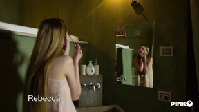 Rebecca gets her tight anus invaded by massive schlong