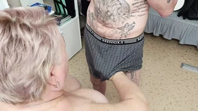 Mother-in-law's massive melons get drenched in scorching hot cum