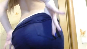 Blonde teen plays with my pole like a pro!