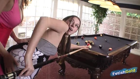 Dirty Blonde Teasing at the Pool Table Dirty Blonde Teasing at the Pool Table