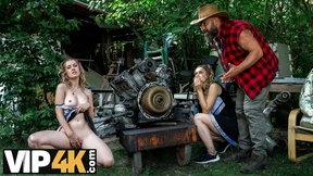 VIP4K Sneaky Dad fucked a girl right in his vegetable garden