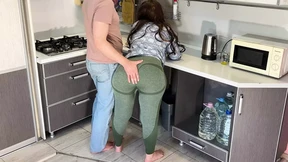 She Got Pants-Offed And DP'd In The Kitchen By Her Stepson