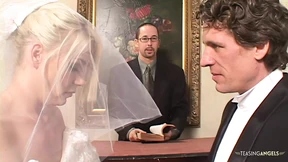 Double-teamed honeymoon hijinks: blindfolded babe ravaged by dual rigid rods Double-teamed honeymoon hijinks: blindfolded babe ravaged by dual rigid rods