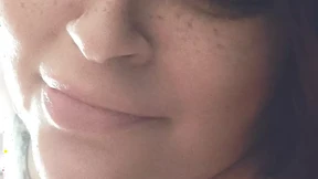 Throat-gagging Submissive BBW Redhead Worshiping Dom's Every Command