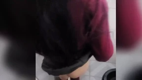 Raw Dogging Wife's G-Spot in Squalid Bathroom Stall Unleashed Fury