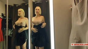 Transparent clothes trial, peek in the fitting room Mycandyalice naked try on haul Transparent clothes trial, peek in the fitting room Mycandyalice naked try on haul