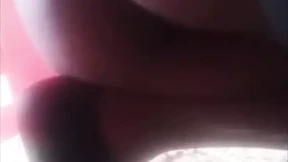 African horny baby playing with her little vibrator