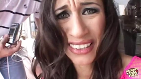 Fake audition leads brunette to threesome she's powerless against