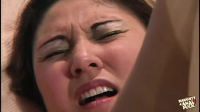 Baby gets drenched in facial fluids after nasty threesome, satisfied by double penetration assault