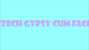 Dirty Czech nympho cum-slut gets her facial freak on!