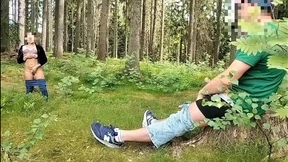 Dick Flash in the forest woman watches and masturbates He joins sucks and I cum on her tits Dick Flash in the forest woman watches and masturbates He joins sucks and I cum on her tits