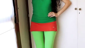 Hot Latina babe bends over, exposing camel toe as big dildo hammers away Hot Latina babe bends over, exposing camel toe as big dildo hammers away